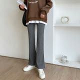 フレアパンツ リブレギンス ストレッチパンツ | COCOMOMO | 詳細画像34 