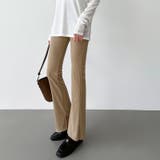 フレアパンツ リブレギンス ストレッチパンツ | COCOMOMO | 詳細画像37 