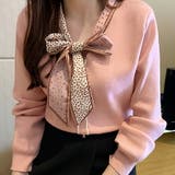 再入荷 ボウタイニットプルオーバー リボン付きボリュームスリーブセーター | COCOMOMO | 詳細画像6
