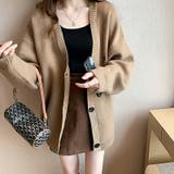 キャメル | レディース トップス ニット カーディガン Free 長袖 春 春服 | COCOMOMO