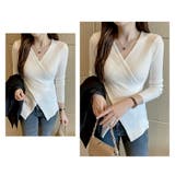 カシュクールニット クロスニット Vネック | COCOMOMO | 詳細画像5