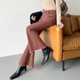 デニムパンツ ハイウエスト 美脚ストレッチフレアパンツ | COCOMOMO | 詳細画像11 