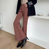 デニムパンツ ハイウエスト 美脚ストレッチフレアパンツ | COCOMOMO | 詳細画像12 
