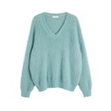 レディース長袖ニット Vネックセーター モヘア | COCOMOMO | 詳細画像18