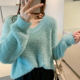 レディース長袖ニット Vネックセーター モヘア | COCOMOMO | 詳細画像5