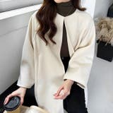 ロングコート ノーカラーコート アウター | COCOMOMO | 詳細画像14