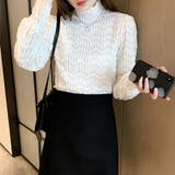 ハイネック レース ブラウス トップス インナー カットソー | COCOMOMO | 詳細画像7