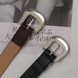 レディースシングルバックル ベルト 合成皮革 ファッションアクセサリー | COCOMOMO | 詳細画像3