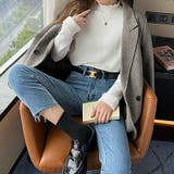 ふわふわ裏起毛 ヤク風メロフリルニット ハイネック | COCOMOMO | 詳細画像12 