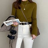 ふわふわ裏起毛 ヤク風メロフリルニット ハイネック | COCOMOMO | 詳細画像15 