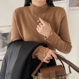 ふわふわ裏起毛 ヤク風メロフリルニット ハイネック | COCOMOMO | 詳細画像17 