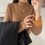 ふわふわ裏起毛 ヤク風メロフリルニット ハイネック | COCOMOMO | 詳細画像20 