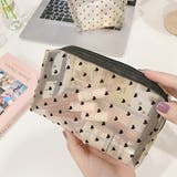 メッシュポーチ ハート柄 プリントポーチ 日用雑貨 バッグ | COCOMOMO | 詳細画像11