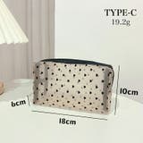 メッシュポーチ ハート柄 プリントポーチ 日用雑貨 バッグ | COCOMOMO | 詳細画像13