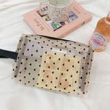 メッシュポーチ ハート柄 プリントポーチ 日用雑貨 バッグ | COCOMOMO | 詳細画像15