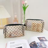 メッシュポーチ ハート柄 プリントポーチ 日用雑貨 バッグ | COCOMOMO | 詳細画像2