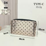 C | メッシュポーチ ハート柄 プリントポーチ 日用雑貨 バッグ | COCOMOMO