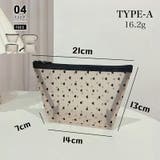 A | メッシュポーチ ハート柄 プリントポーチ 日用雑貨 バッグ | COCOMOMO