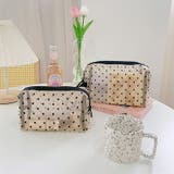 メッシュポーチ ハート柄 プリントポーチ 日用雑貨 バッグ | COCOMOMO | 詳細画像3