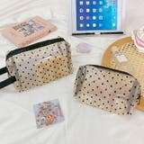 メッシュポーチ ハート柄 プリントポーチ 日用雑貨 バッグ | COCOMOMO | 詳細画像4