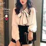 春 レース付き ボウタイブラウス | COCOMOMO | 詳細画像1