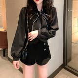 春 レース付き ボウタイブラウス | COCOMOMO | 詳細画像15