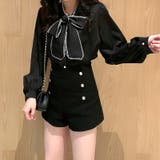 春 レース付き ボウタイブラウス | COCOMOMO | 詳細画像16