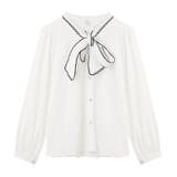 春 レース付き ボウタイブラウス | COCOMOMO | 詳細画像21