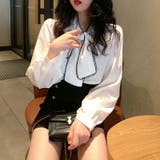 春 レース付き ボウタイブラウス | COCOMOMO | 詳細画像6