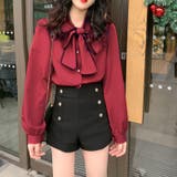 春 レース付き ボウタイブラウス | COCOMOMO | 詳細画像10