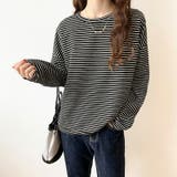 ボーダーロングTシャツ 春 ボーダー | COCOMOMO | 詳細画像13 