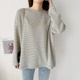 ボーダーロングTシャツ 春 ボーダー | COCOMOMO | 詳細画像17 