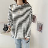 ボーダーロングTシャツ 春 ボーダー | COCOMOMO | 詳細画像18 