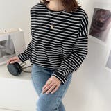 ボーダーロングTシャツ 春 ボーダー | COCOMOMO | 詳細画像20 