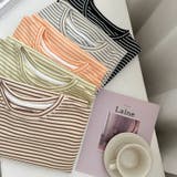 ボーダーロングTシャツ 春 ボーダー | COCOMOMO | 詳細画像21 