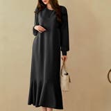 エンボスワンピース 柔らかいクレープ生地フレアワンピース ロングワンピース | COCOMOMO | 詳細画像11 