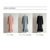 エンボスワンピース 柔らかいクレープ生地フレアワンピース ロングワンピース | COCOMOMO | 詳細画像14 