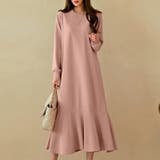 エンボスワンピース 柔らかいクレープ生地フレアワンピース ロングワンピース | COCOMOMO | 詳細画像2 