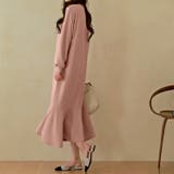 エンボスワンピース 柔らかいクレープ生地フレアワンピース ロングワンピース | COCOMOMO | 詳細画像5 