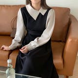 切替えワンピース ドッキングワンピース ミモレ丈 | COCOMOMO | 詳細画像3