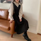 切替えワンピース ドッキングワンピース ミモレ丈 | COCOMOMO | 詳細画像5