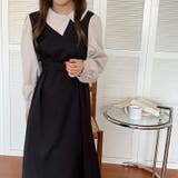 切替えワンピース ドッキングワンピース ミモレ丈 | COCOMOMO | 詳細画像9