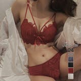 ワイン | 田向星華さん着用 ブラショーツセット レース | COCOMOMO