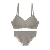 ブラウン | ブラ&ショーツセット ストレスフリー ナイロン素材 | COCOMOMO