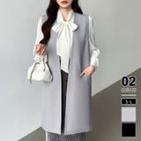 グレー | ジレ ベスト レイヤードアウター | COCOMOMO