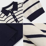 サマーニット 半袖ニット 襟付きニット | COCOMOMO | 詳細画像12