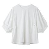 ホワイト | ブラウス コットン100% ドッキング | COCOMOMO