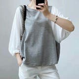 ブラウス コットン100% ドッキング | COCOMOMO | 詳細画像3 