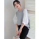 ブラウス コットン100% ドッキング | COCOMOMO | 詳細画像8 