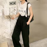 すらっと脚長 サロペットパンツ ハイウエストパンツ | COCOMOMO | 詳細画像7